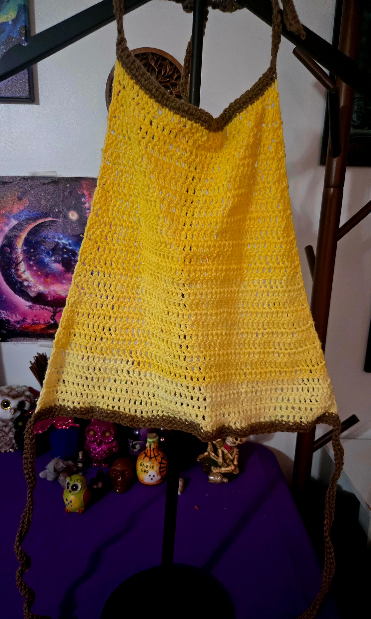 Sunshine Crocheted Halter Tank Top