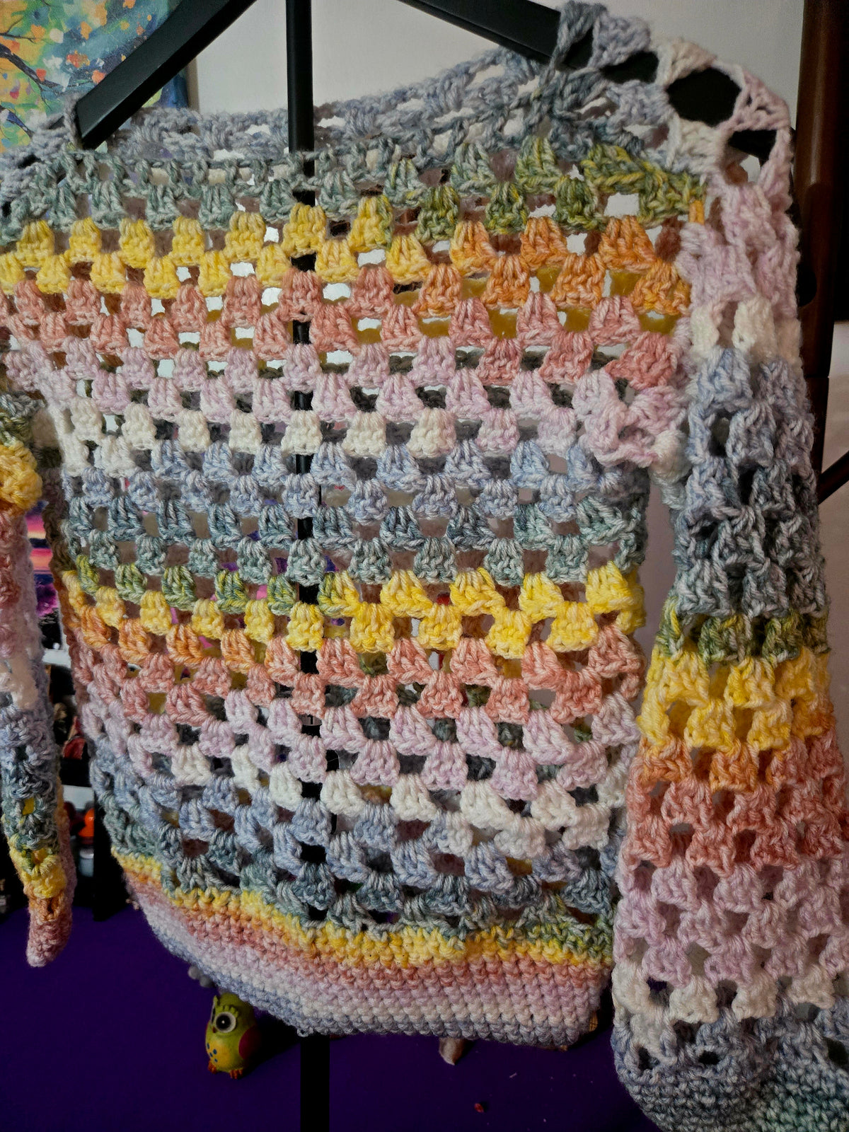 Fit for a Princess Granny Stitch Crocheted Sweater