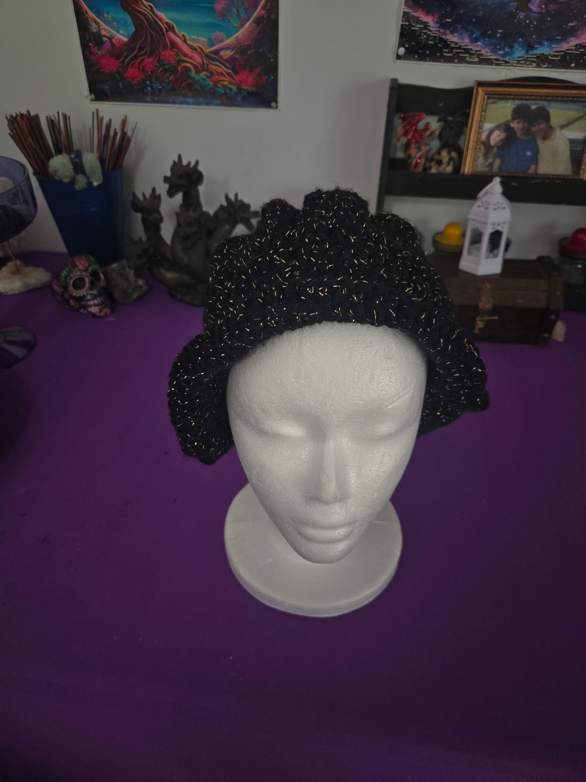 Shimmering Gold Boho Head Covering