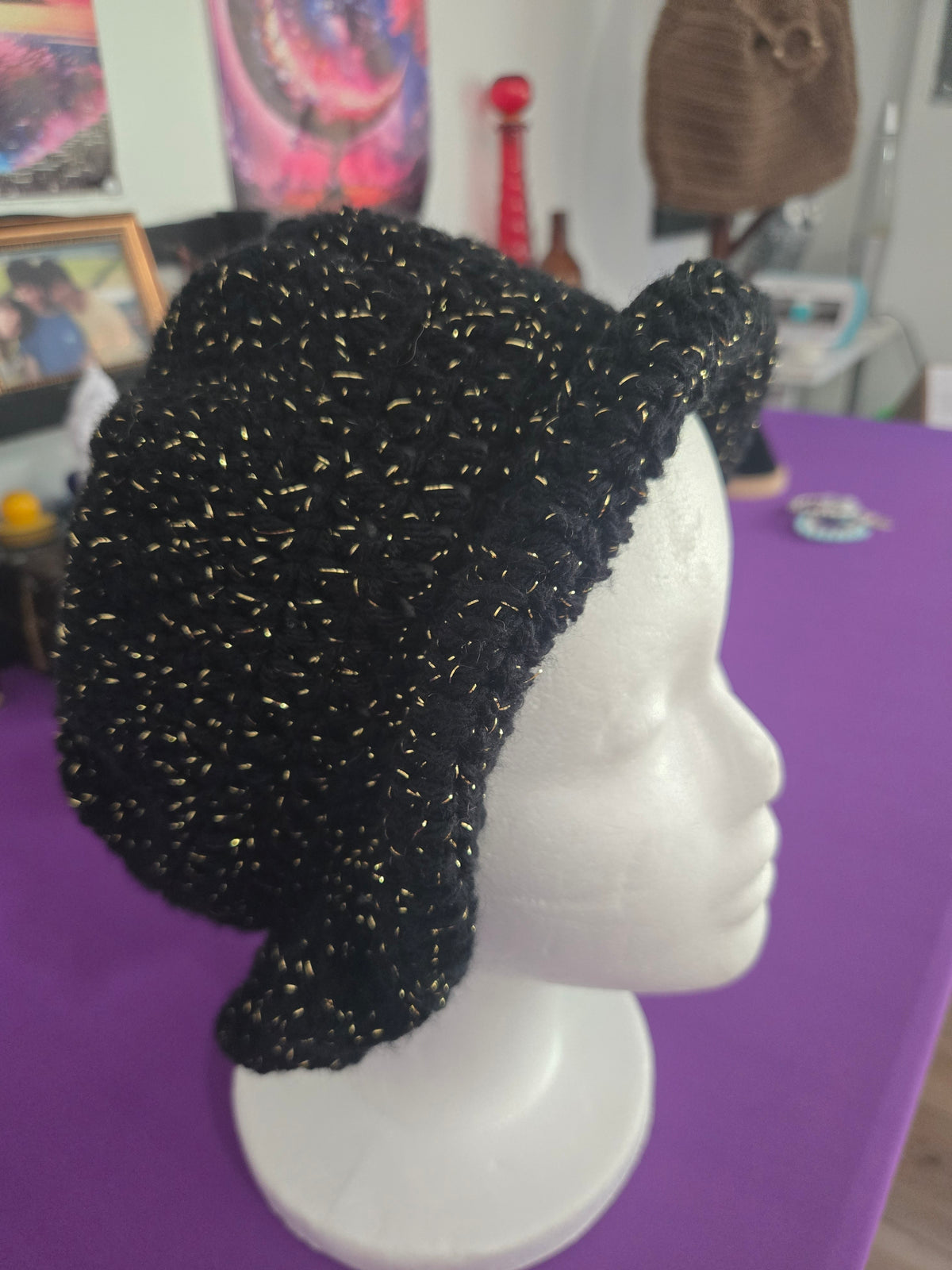 Shimmering Gold Boho Head Covering
