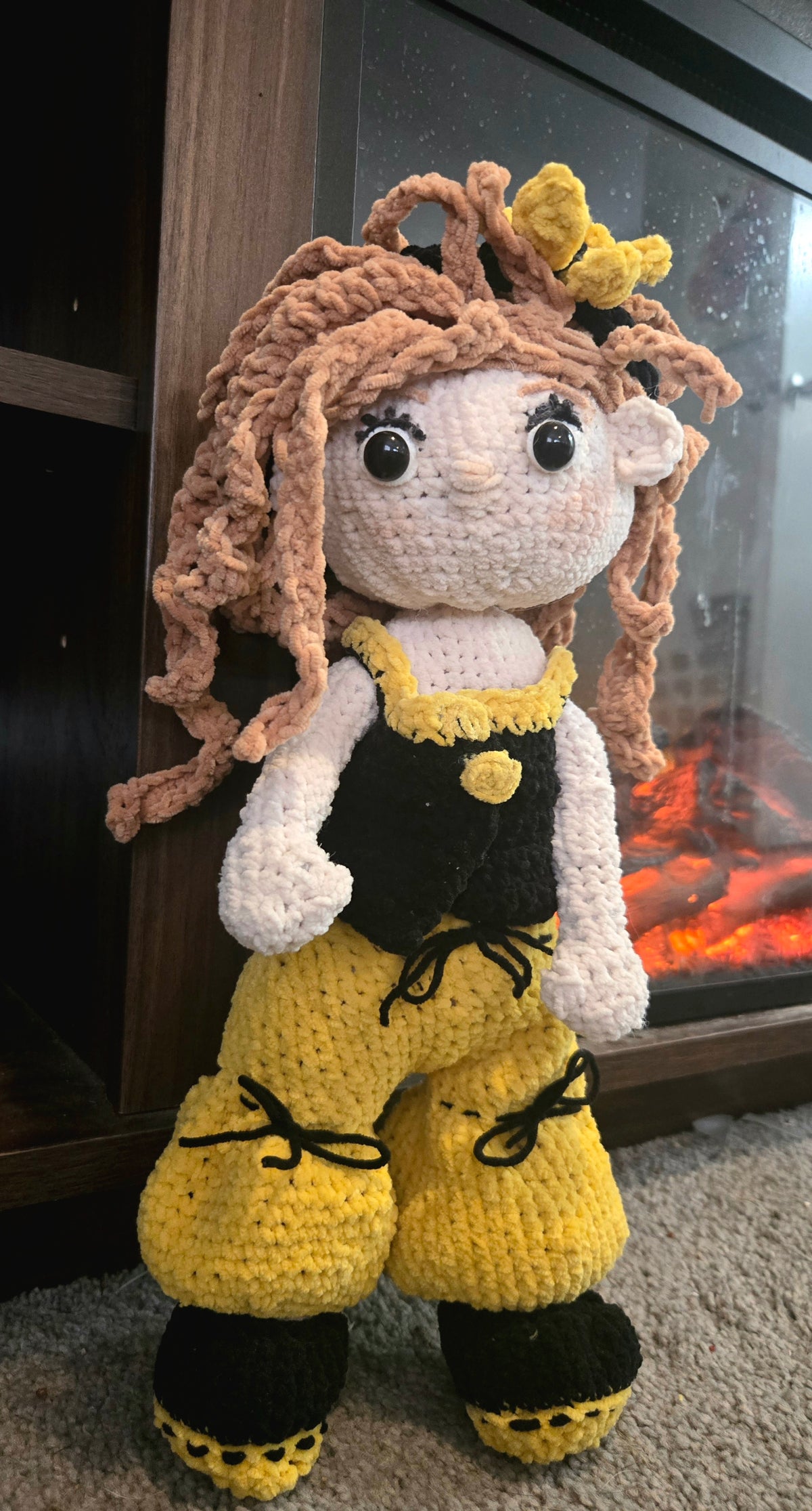 Sunflower Beauty Crocheted Doll