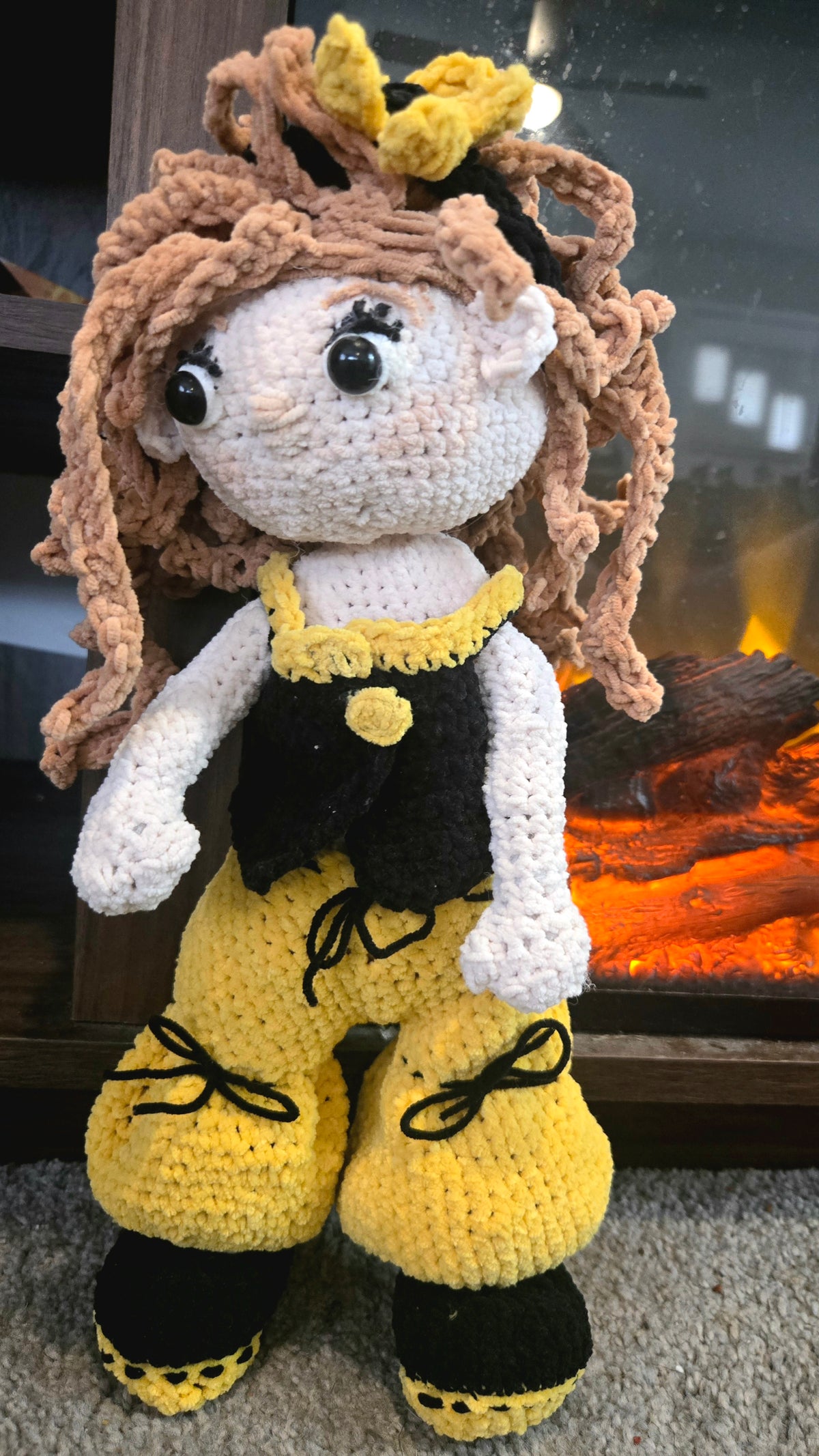 Sunflower Beauty Crocheted Doll
