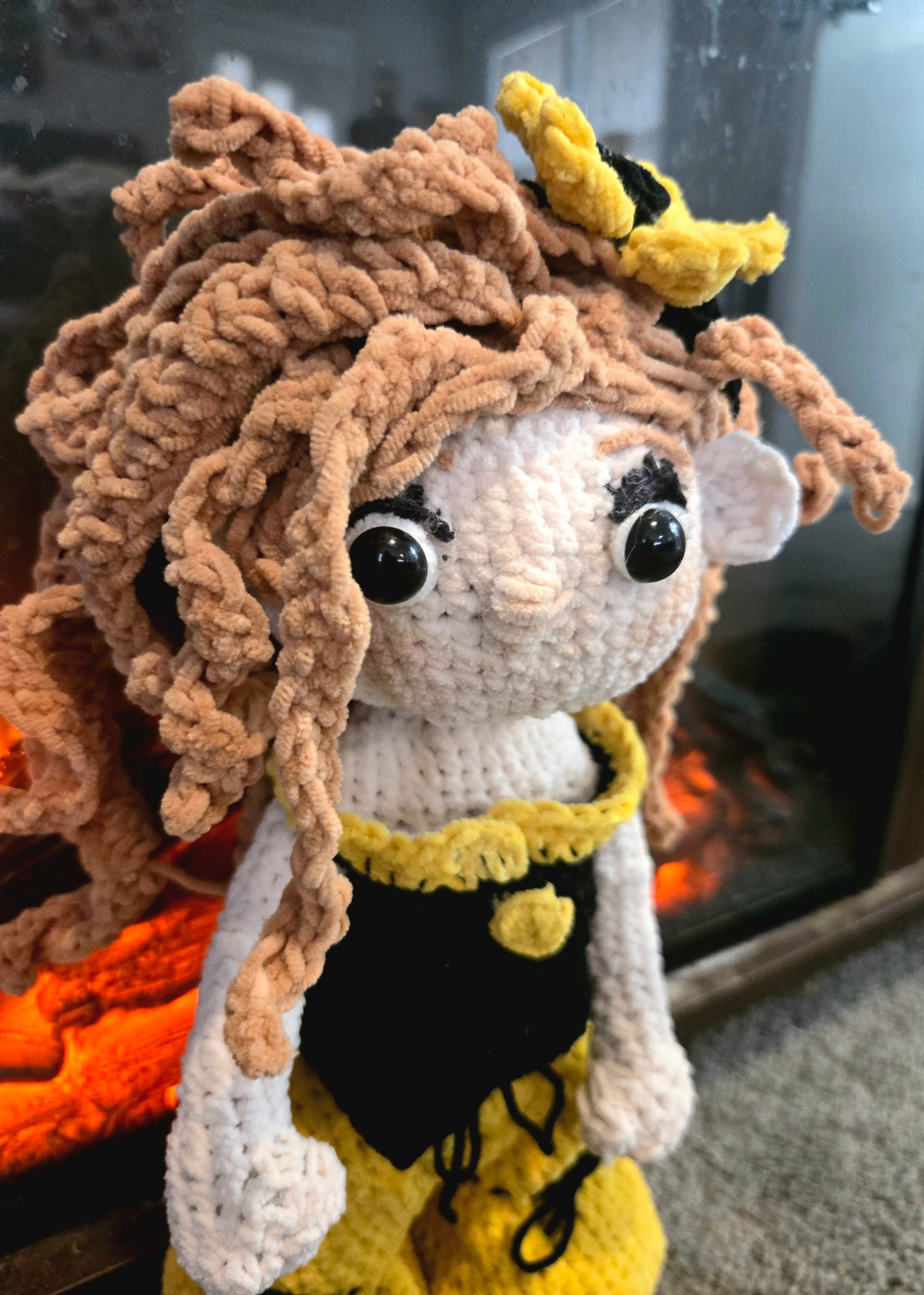 Sunflower Beauty Crocheted Doll