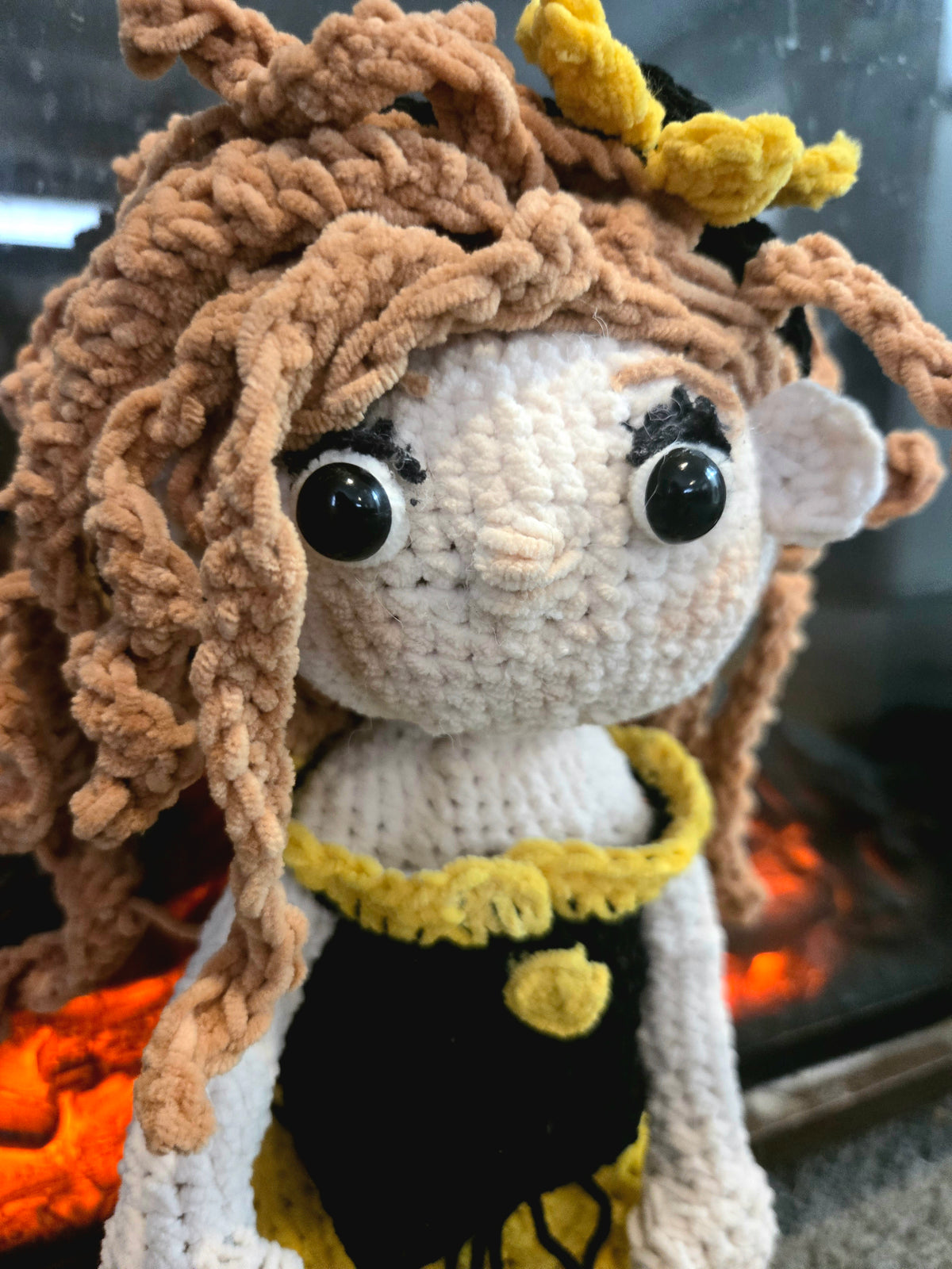 Sunflower Beauty Crocheted Doll