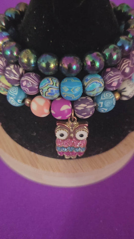 Mystic Grounding Wisdom Intention Bracelet Stack