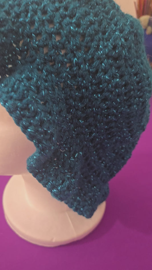 Silver Sparkle Floppy Boho Head Covering