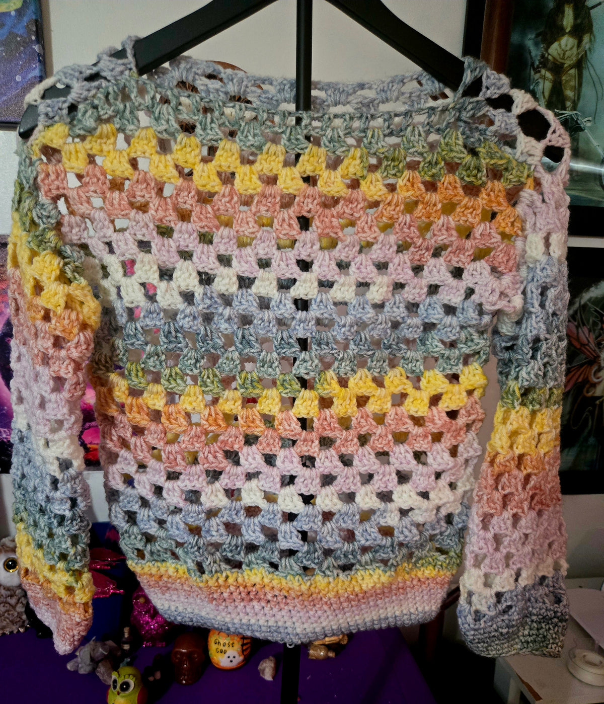 Fit for a Princess Granny Stitch Crocheted Sweater