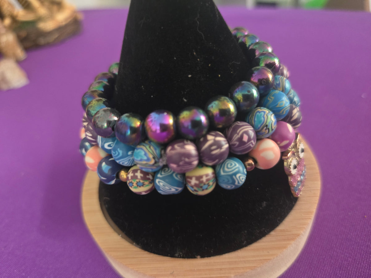 Mystic Grounding Wisdom Intention Bracelet Stack