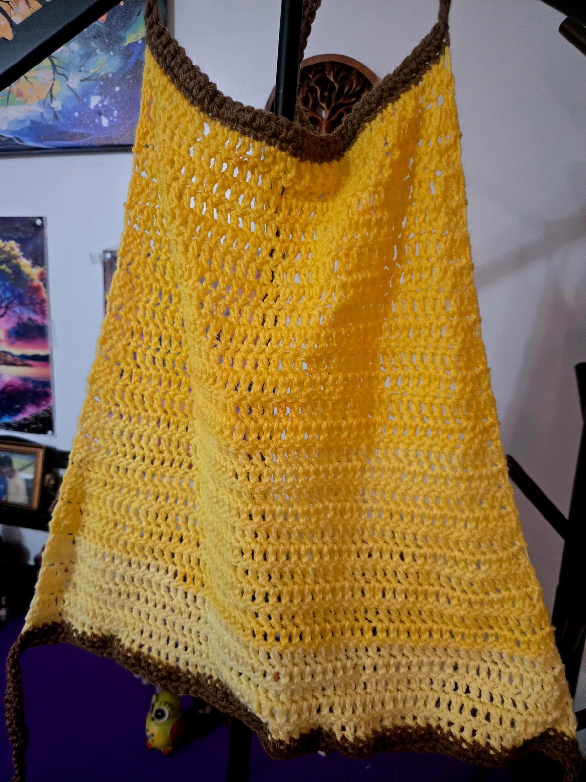 Sunshine Crocheted Halter Tank Top