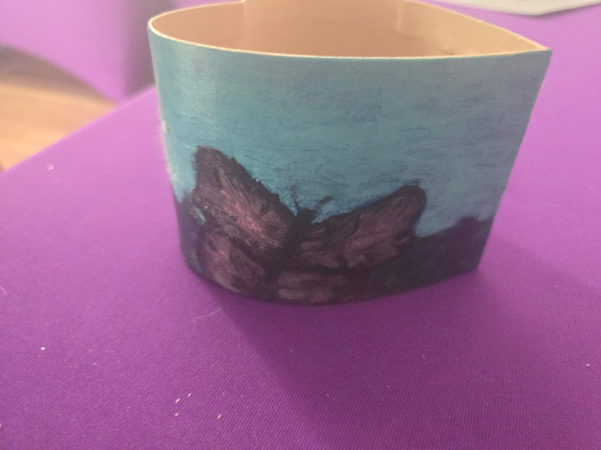 Heart Shaped Butterfly 🦋 Hand Painted Trinket Box