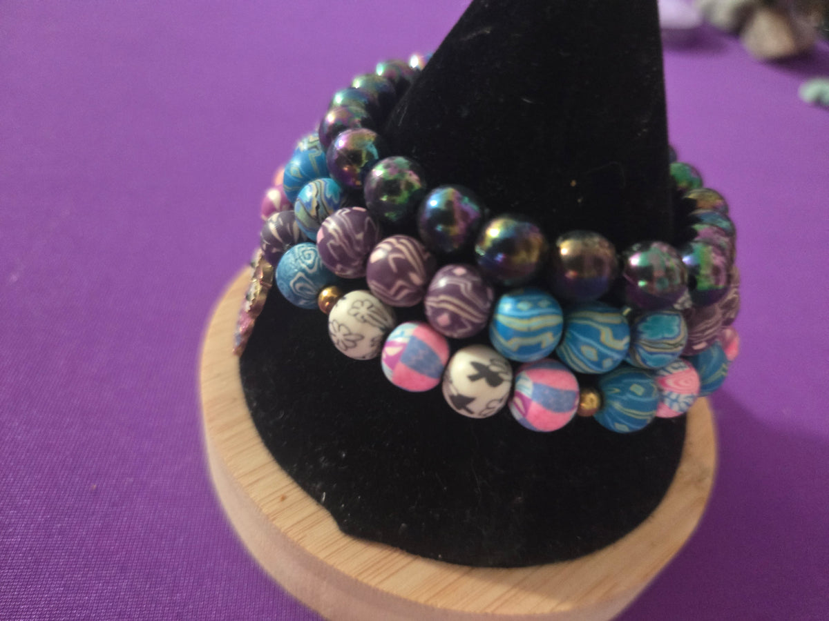 Mystic Grounding Wisdom Intention Bracelet Stack