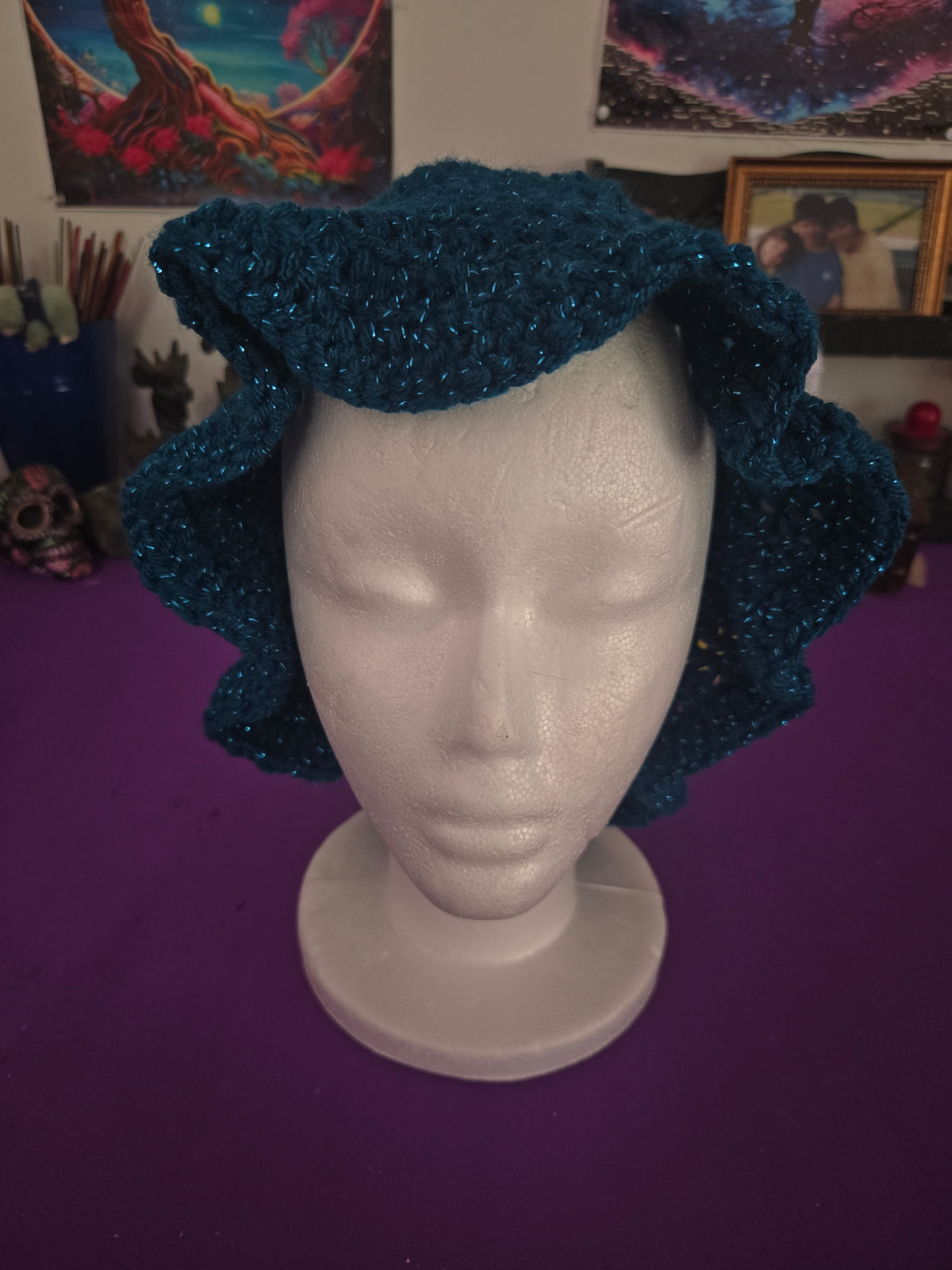 Silver Sparkle Floppy Boho Head Covering