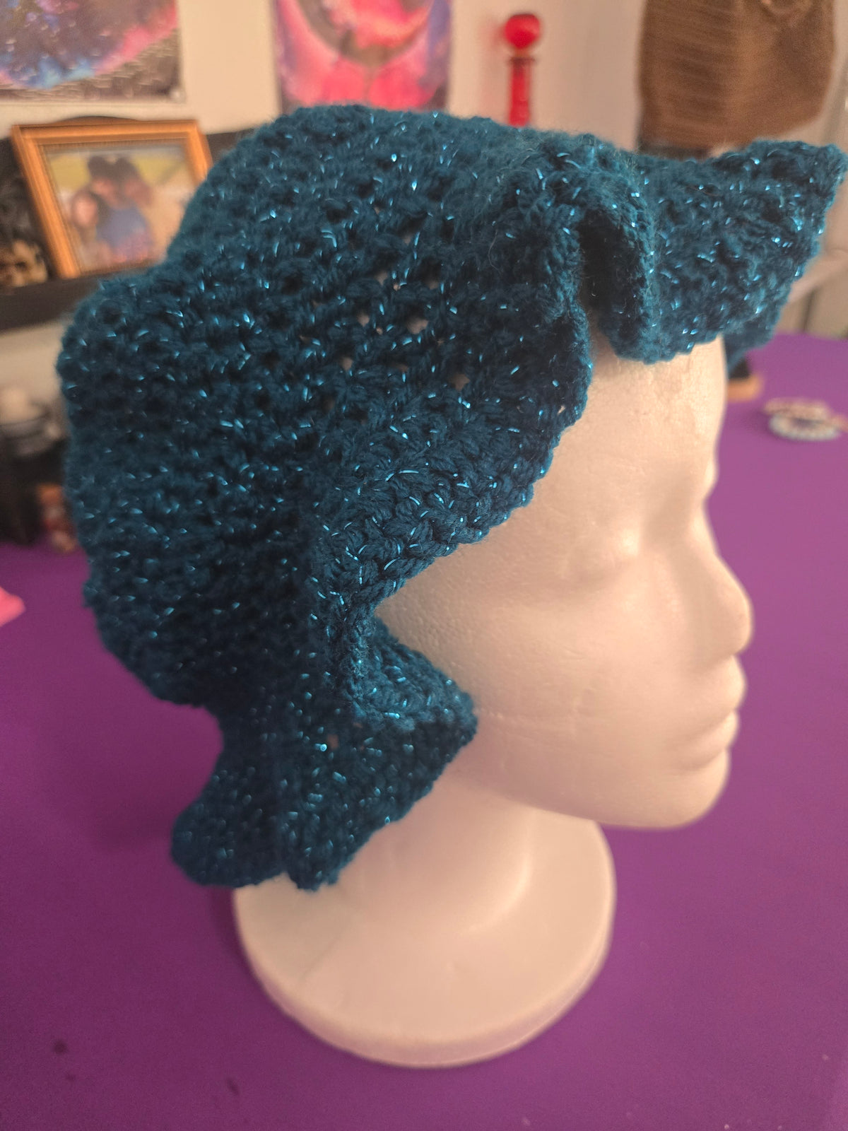 Silver Sparkle Floppy Boho Head Covering