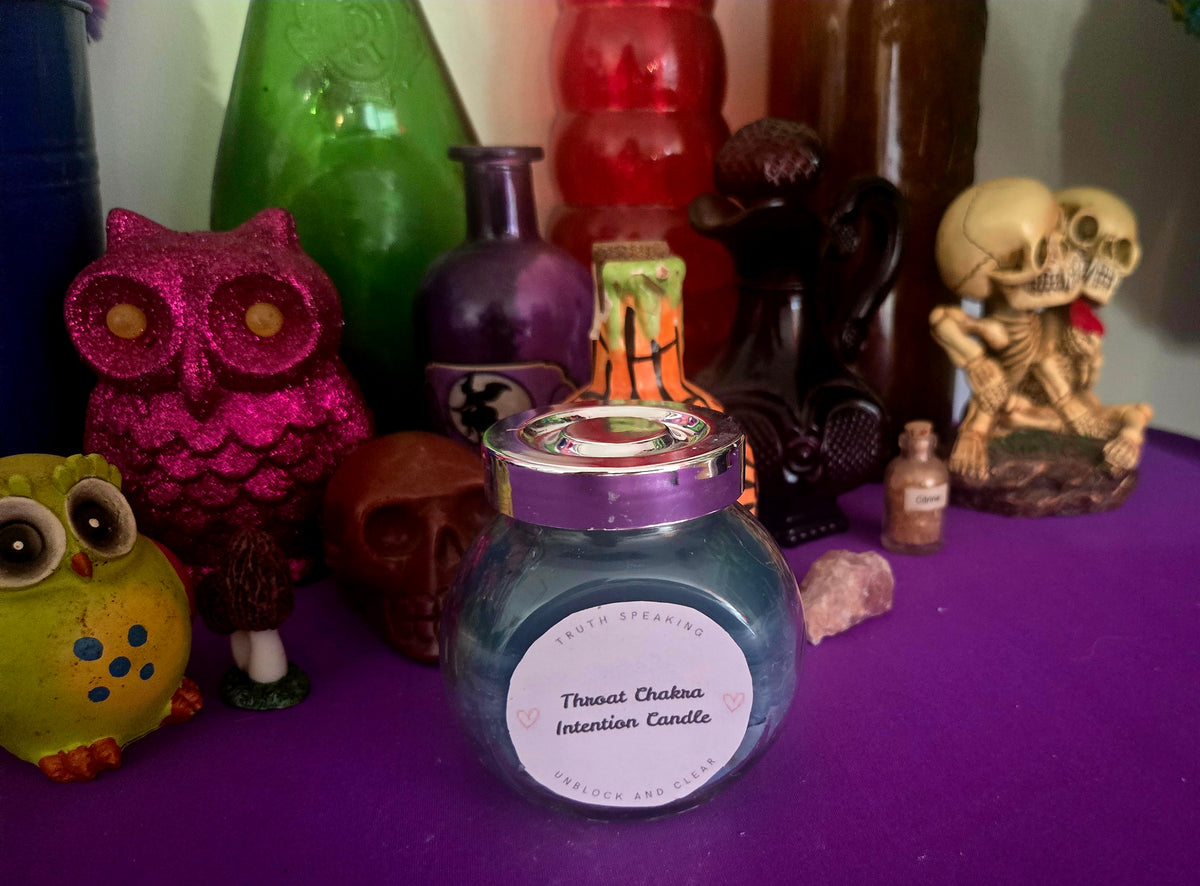 Throat Chakra Unblock and Clear Intention Candle