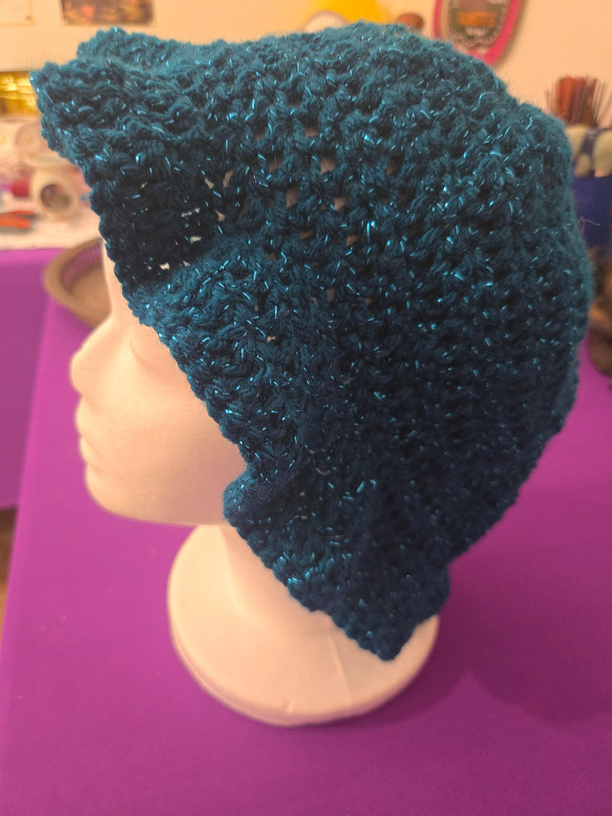 Silver Sparkle Floppy Boho Head Covering